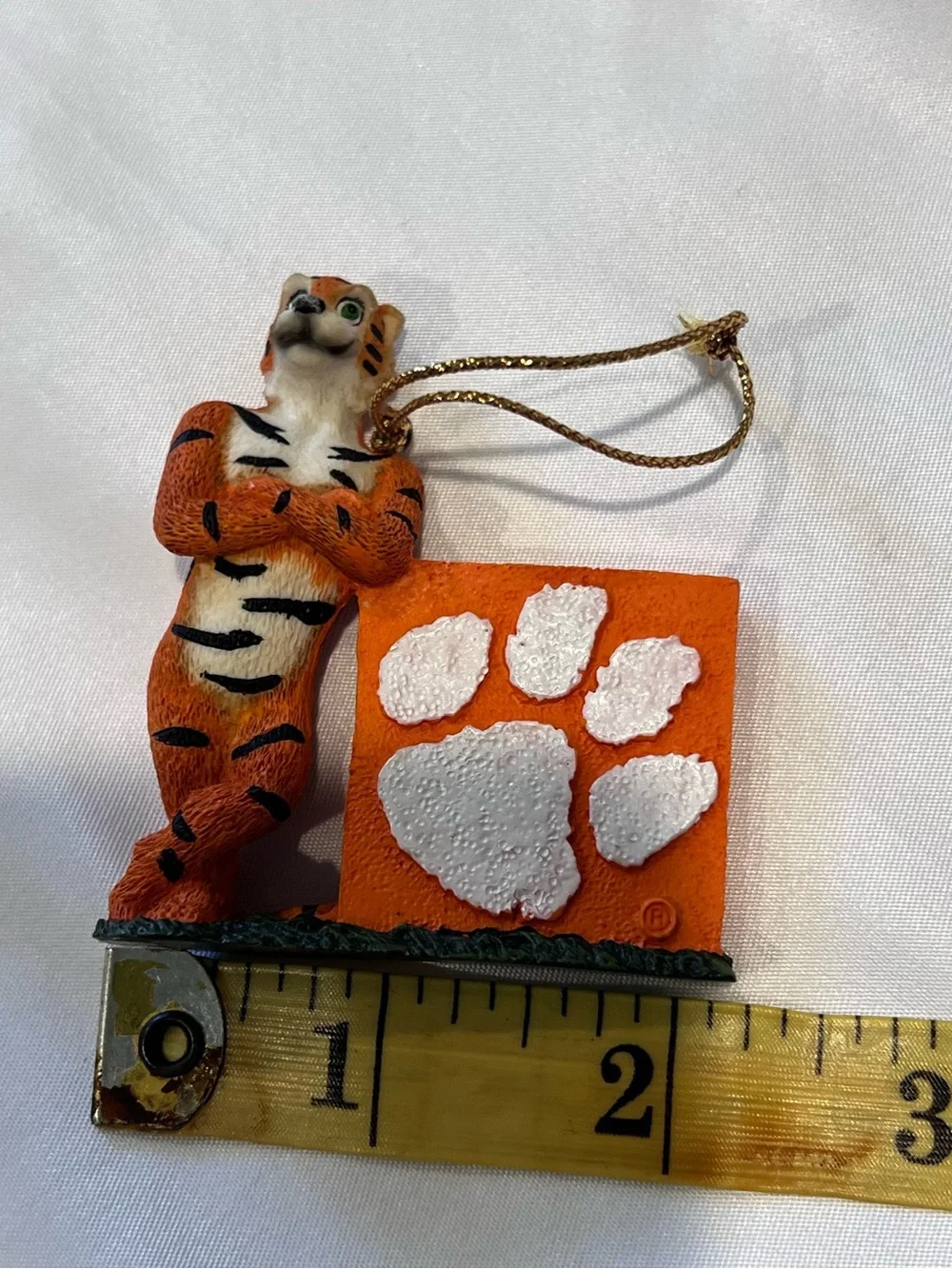 Clemson Tigers Christmas Ornament 3D Resin Tiger Paw Print NCAA